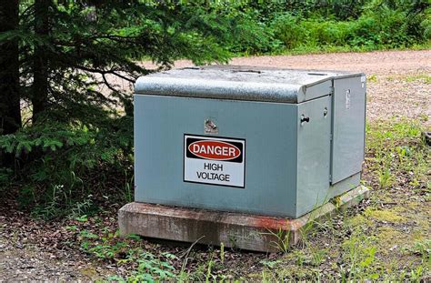 outside green electrical box|green electrical box in yard.